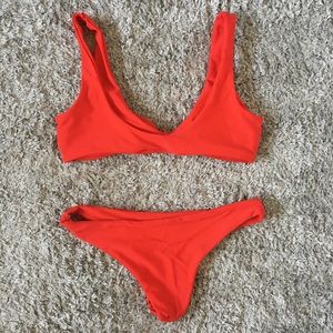 Red Zaful bathing suit